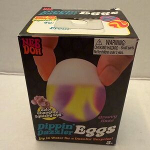 NeeDoh Dippin Dazzler Egg Nee Doh Color Changing Rare Groovy Haze NEW